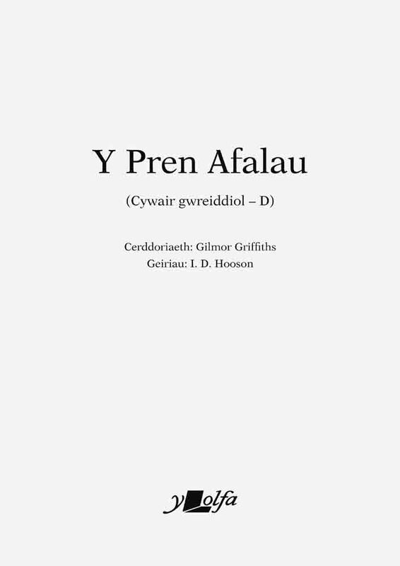 A picture of 'Y Pren Afalau - Cywair D (PDF)' 
                              by Gilmor Griffiths